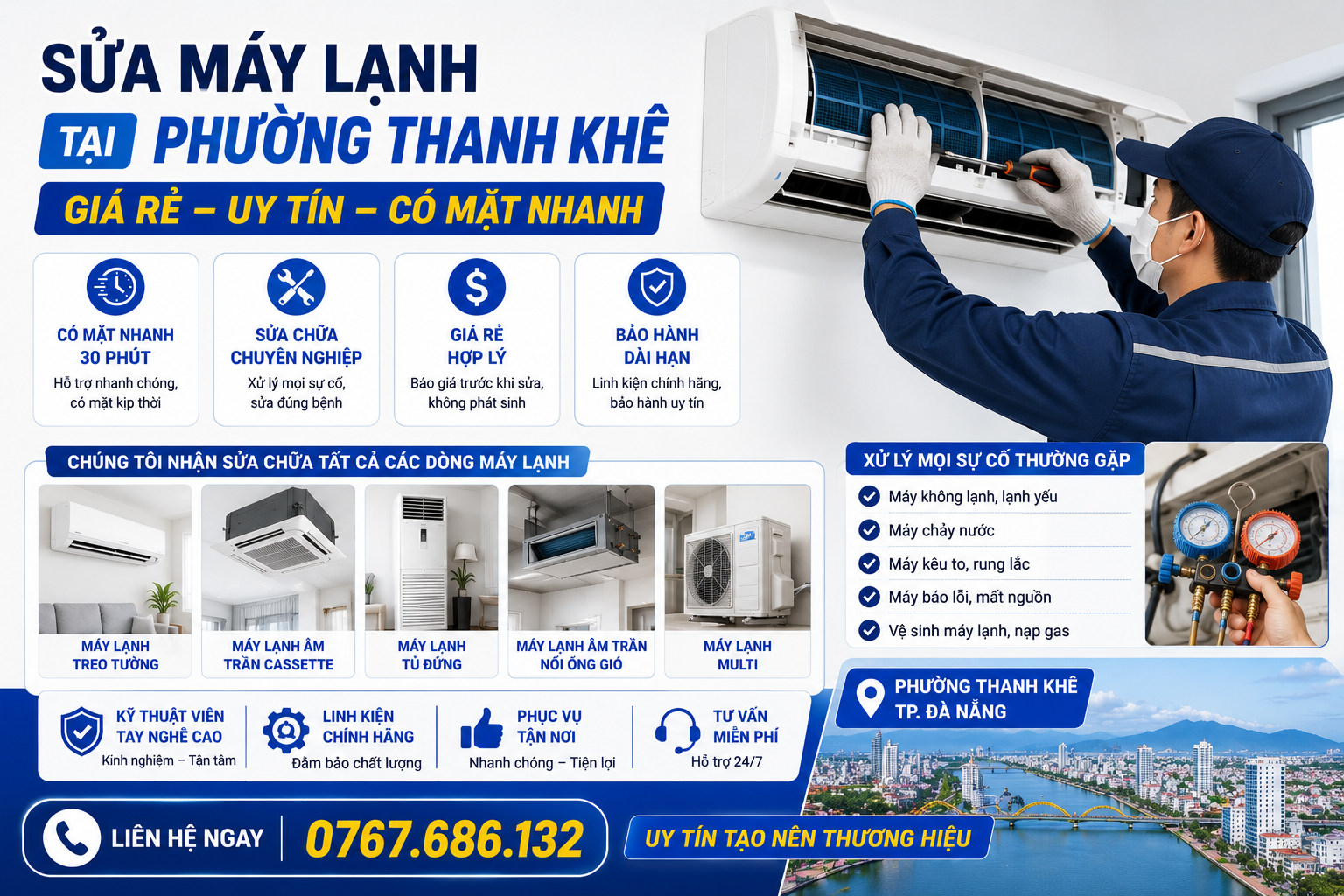 sửa máy lạnh tại thanh khê