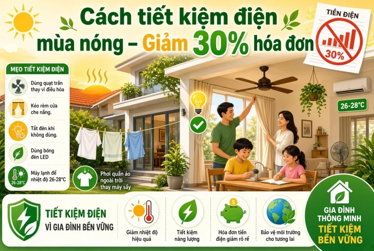 cách tiết kiệm điện hiệu quả